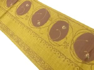 花唐草に変わり花丸模様織り出し袋帯